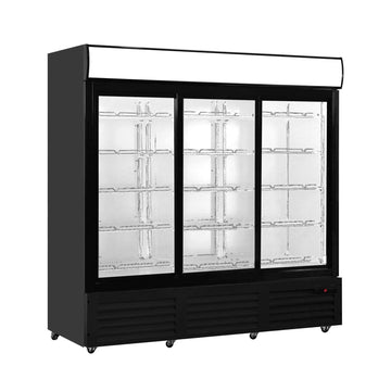 Energy efficient glass door refrigerators designed for optimal display and storage of beverages.