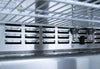 Interior view of the SCLM1 Refrigerated Mega Top Prep Table showcasing the shelving and ventilation features.