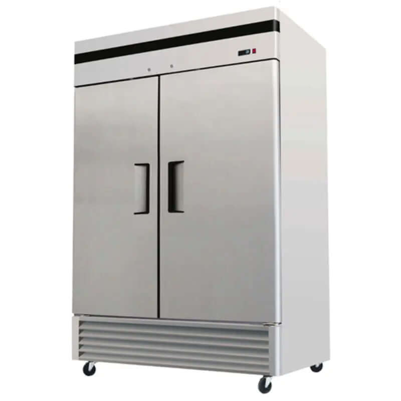 EFI C2-54VC commercial stainless steel reach-in refrigerator with two doors and bottom mount design.