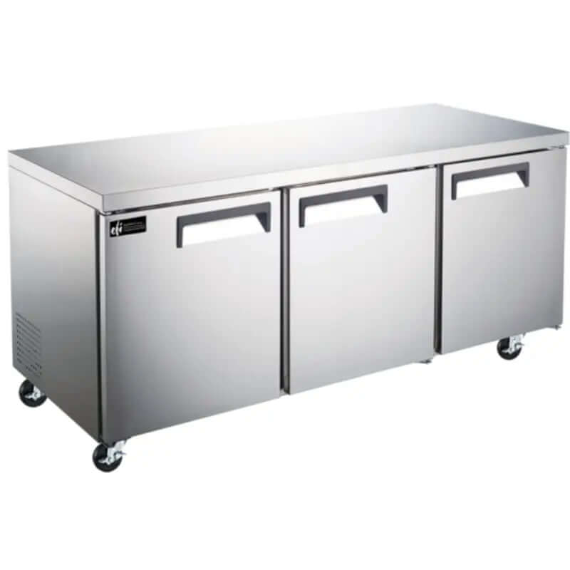 EFI CUDR3-72VCX X-LINE 72" Undercounter Commercial Refrigerator for efficient kitchen storage.
