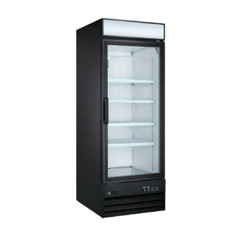 EFI F1-31GD commercial glass door freezer for showcasing frozen goods in convenience stores and supermarkets.
