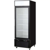 EFI FI1-27GDVC 27" Black Glass Door Commercial Ice Cream Freezer for displaying frozen desserts.