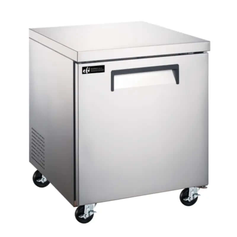 EFI FUDR1-27VCX-R X-LINE commercial undercounter freezer with swinging door, designed for efficient kitchen use.