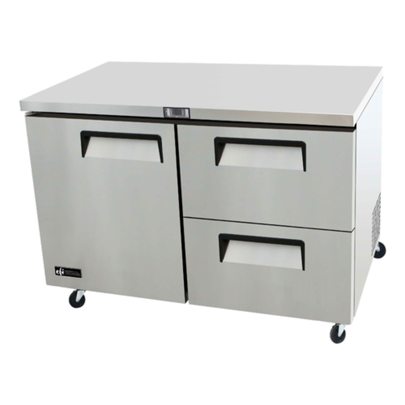 EFI Versa-Chill 48" Undercounter Commercial Freezer with 1 Door & 2 Drawers