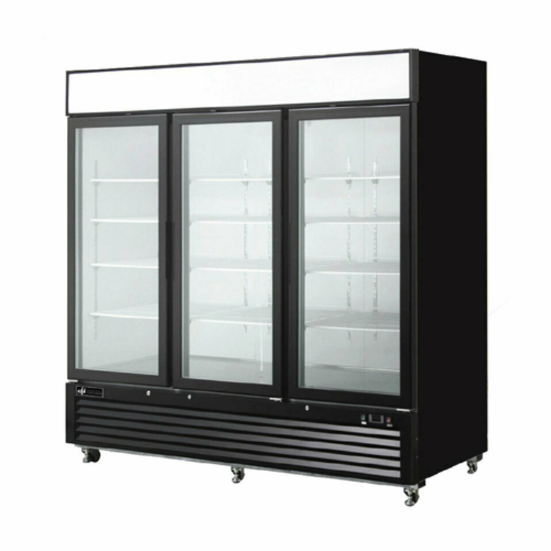 EFI F3-82GDVC 82-Inch 3-Door Commercial Glass Merchandising Freezer