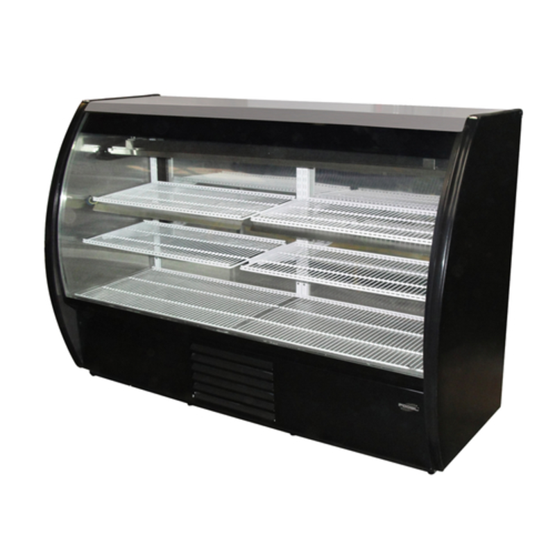 Fogel USA MIRAGE-6-DC-HC-B Mirage Series 72" Black Refrigerated Deli Case