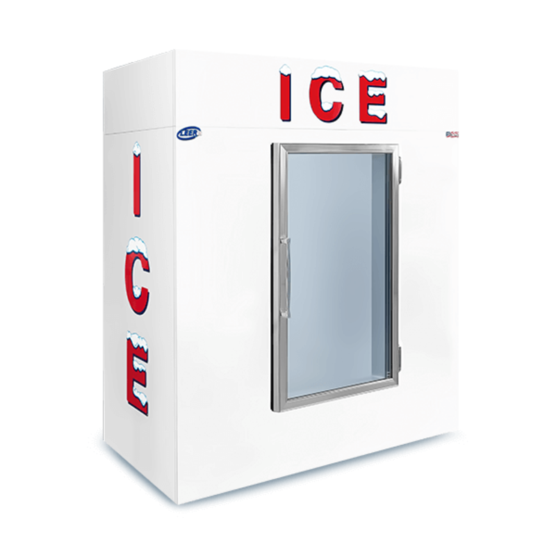 Leer L065UAGP 65 Cu. Ft. Glass Door Indoor Ice Merchandiser, 64-Inch