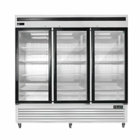 EFI F3-82GDSVC Versa-Chill 81.9-Inch Three-Door Glass Display Freezer