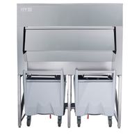 ITV Ice Makers SCD-1400 commercial ice transport system with two carts for easy ice distribution.