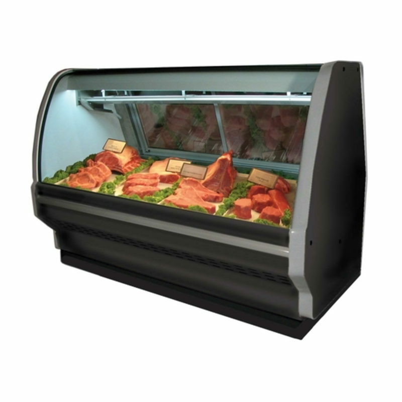 Howard-McCray SC-CMS40E-6C-BE-LED 75.5-Inch Curved Glass Red Meat Display Case