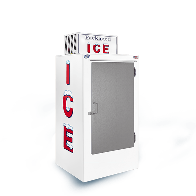 Leer L030UASP 30 Cu. Ft. Single Solid Door Outdoor Ice Merchandiser