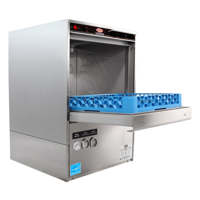 CMA Dishmachines UC65E Stainless Steel High-Temp Undercounter Dishwasher, 30 Racks Per Hour