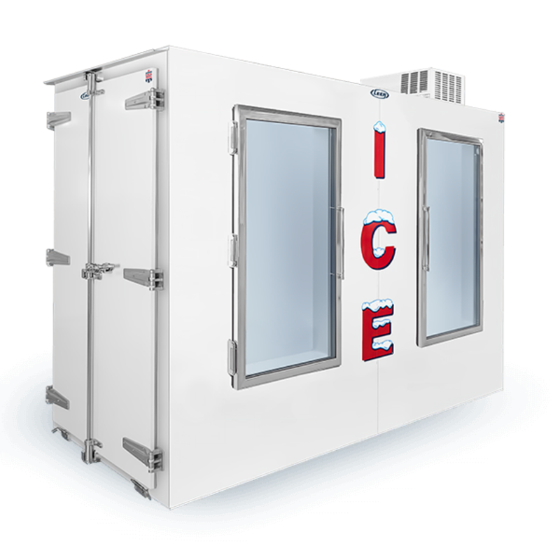 Leer L225UAGPPL 108-Inch High-Volume Indoor Ice Merchandiser with Pallet Access