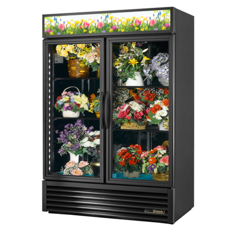 True GDM-49FC-HC~TSL01 Two-Door 54-Inch Commercial Floral Refrigerator