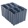 ITV ice transport system for EC-250 cart with six gray ice buckets designed for efficient distribution.