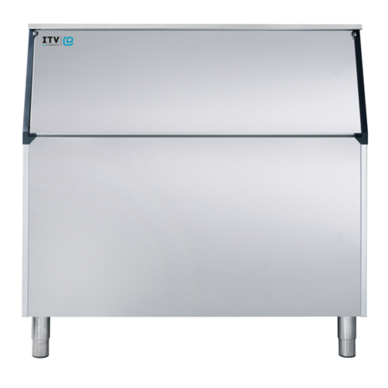 ITV S-1050 High-Volume Ice Storage Bin with slope front design for efficient ice access.