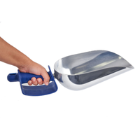 Manitowoc K00463 Heavy-Duty Cast Aluminum Ice Scoop with blue handle for efficient ice handling.