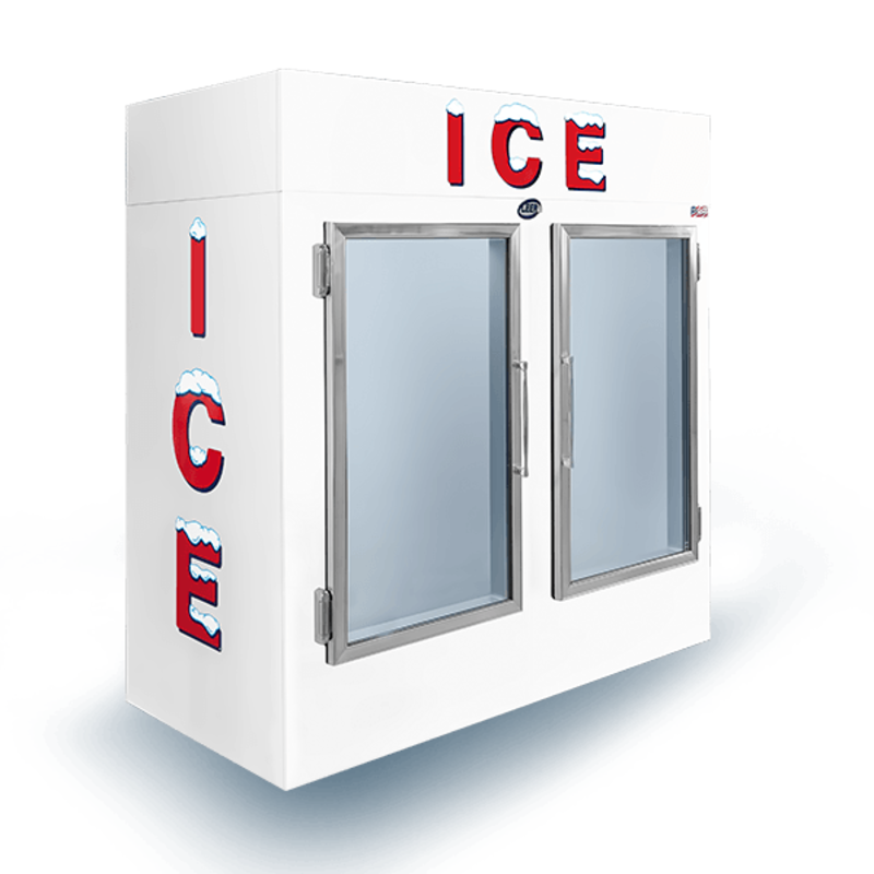 Leer L064UAGP 65 Cu. Ft. Indoor Auto-Defrost Ice Merchandiser - 64"