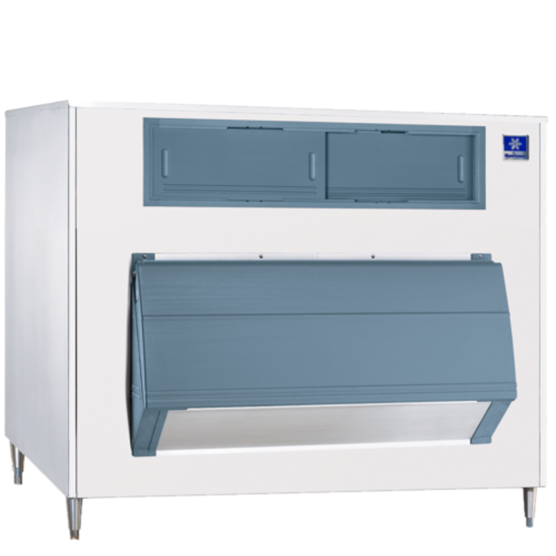 Manitowoc F1325 1000-lb capacity stainless steel upright ice bin for commercial stainless steel ice bin use.