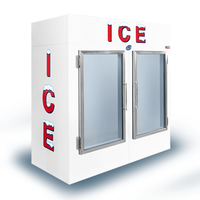 Leer L075UCGP 75 Cu. Ft. 73-Inch Indoor Glass Door Ice Merchandiser