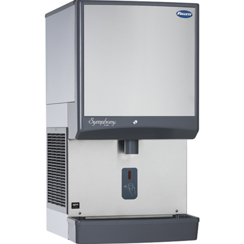 Follett 50CI414W-SI Water-Cooled Countertop Nugget Ice Dispenser - 50 lb Storage