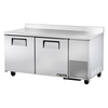 True Refrigeration TWT-67F-HC 67.25-Inch Two-Door Deep Worktop Freezer, a reliable commercial deep worktop freezer for kitchens.