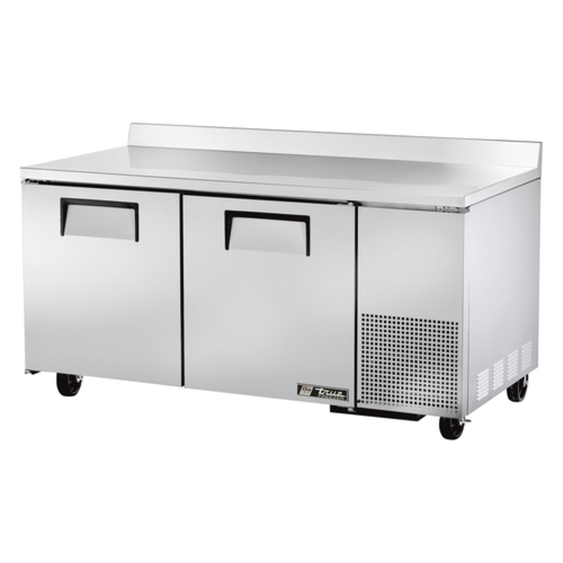 True Refrigeration TWT-67F-HC 67.25-Inch Two-Door Deep Worktop Freezer, a reliable commercial deep worktop freezer for kitchens.