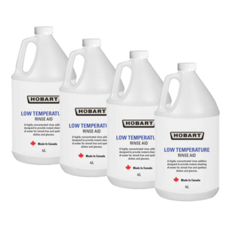 Hobart Concentrated High-Temperature Rinse Additive - 4 Litre Jugs (Case of 4)