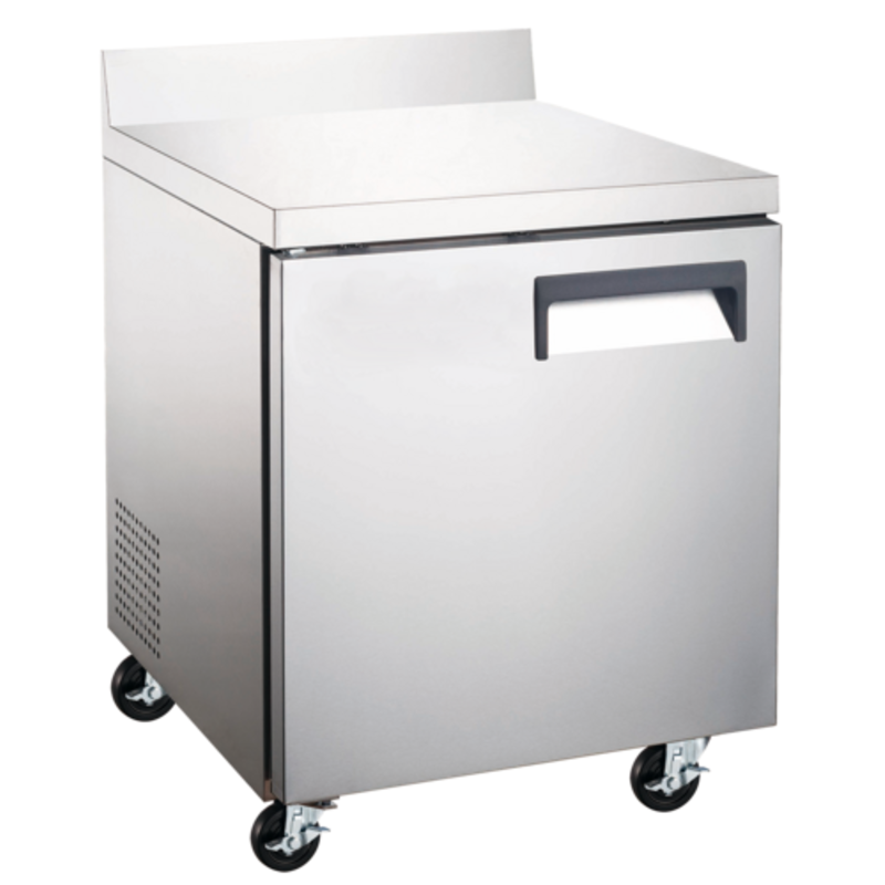 EFI CWDR1-27VCX-L 27" Stainless Steel Refrigerated Worktop Refrigerator with Backsplash - 7.2 Cu. Ft.