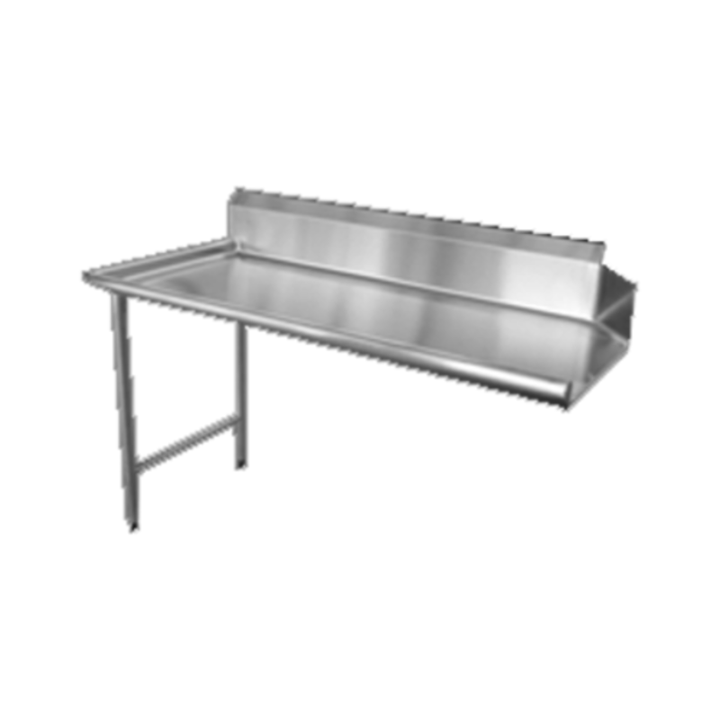 Omcan 28472 26-Inch Left Side Straight Clean Dishtable