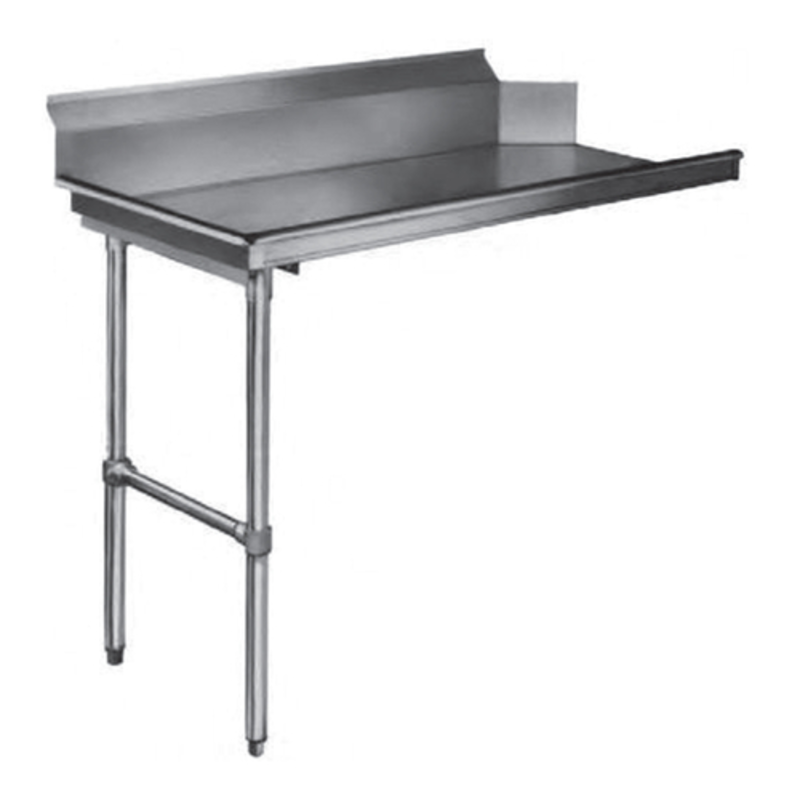 Thorinox TCDT-3048-L 48-Inch Stainless Steel Straight Clean Dishtable for Right-to-Left Workflow