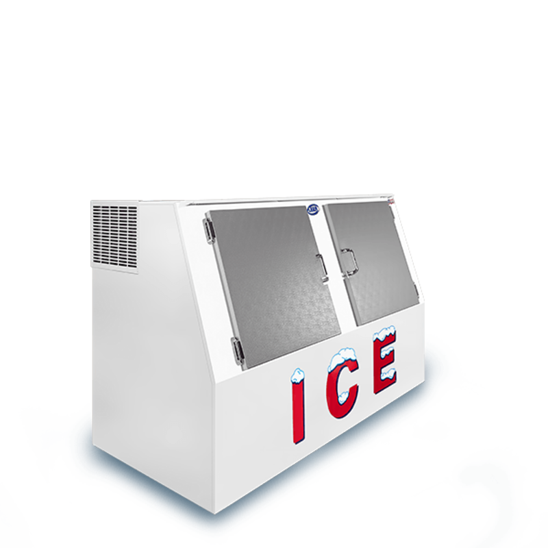 Leer L462LASP 46 Cu. Ft. Low-Profile Auto-Defrost Outdoor Ice Merchandiser - 73"