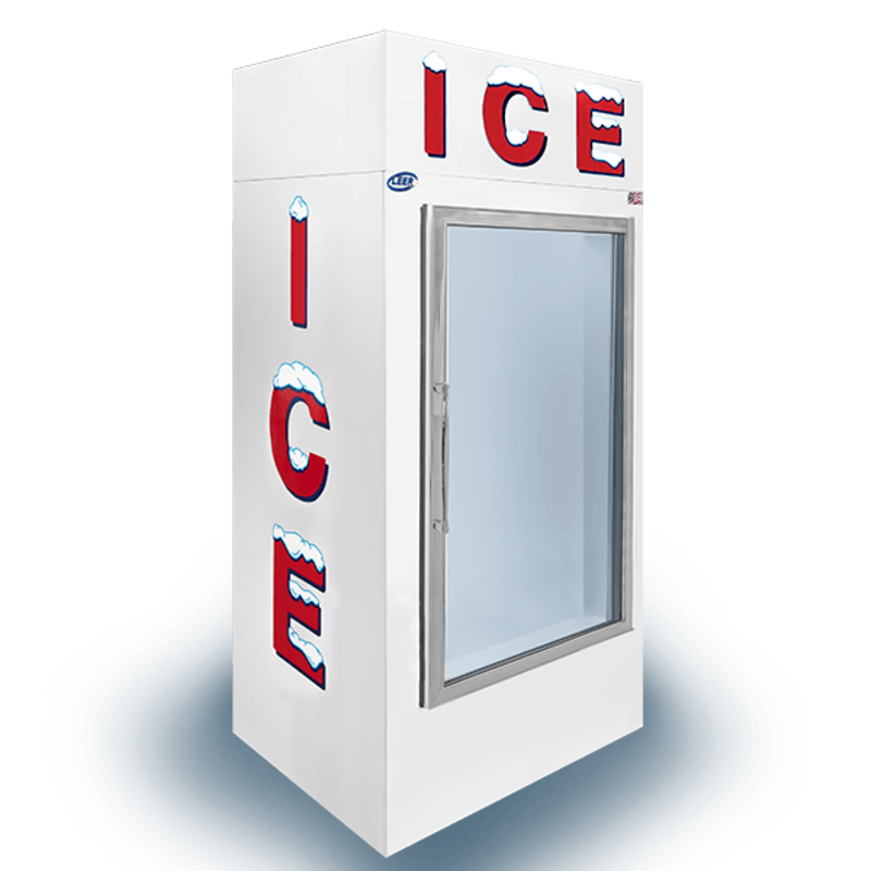 Leer L030UCGP 30 Cu. Ft. Glass Door Indoor Ice Merchandiser